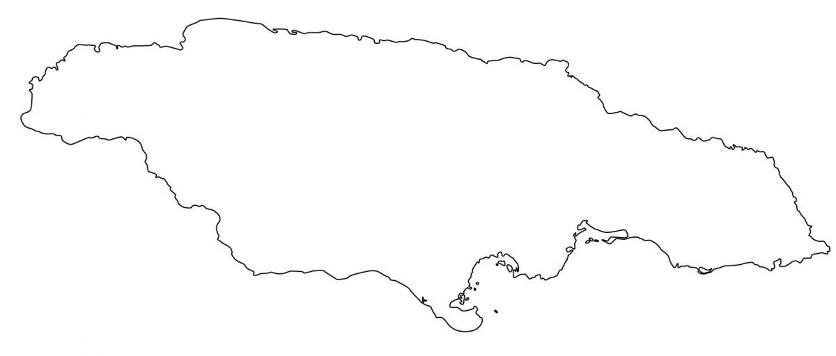 κενό χάρτη της τζαμάικα με σύνορα