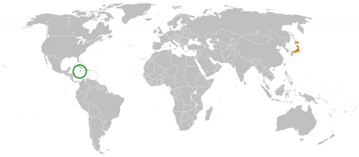 τζαμάικα στο χάρτη του κόσμου