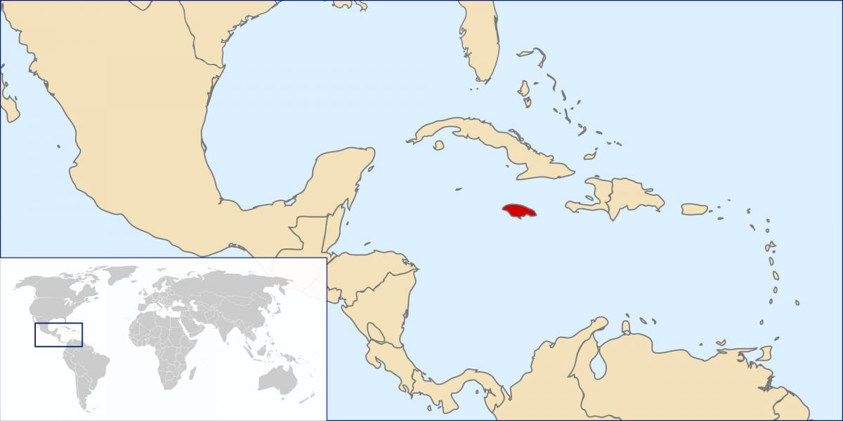 τζαμάικα χάρτης στον κόσμο