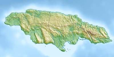 Χάρτης της ανακούφισης τζαμάικα
