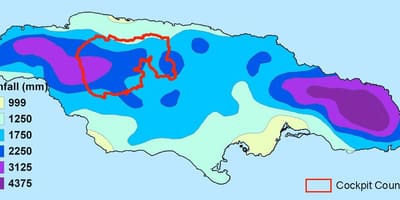 Χάρτης της τζαμάικα για το κλίμα