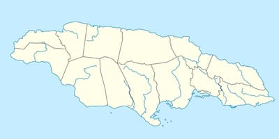 Χάρτης της τζαμάικα εμφάνιση ποτάμια