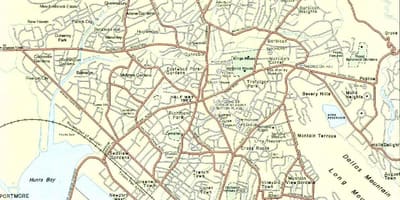 Χάρτης της kingston τζαμάικα γειτονιές