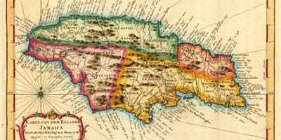 Χάρτης της vintage τζαμάικα