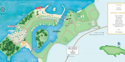 Χάρτης της τζαμάικα resorts