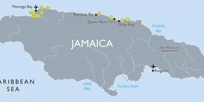 Χάρτης της τζαμάικα αεροδρόμια